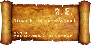 Niederkirchner Róbert névjegykártya