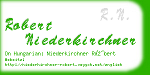 robert niederkirchner business card